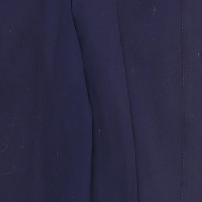 John Whitaker Womens Blue  Cotton Carrot Trousers Size 24 in L26 in Regular Zip