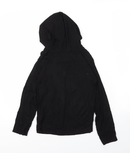 A to Z 4 Kids Girls Black  Viscose Pullover Hoodie Size 11 Years