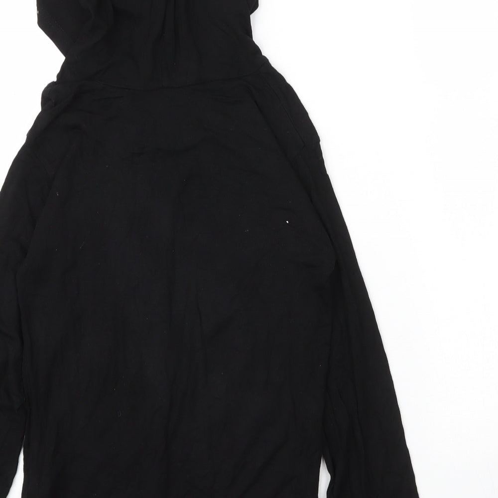 A to Z 4 Kids Girls Black  Viscose Pullover Hoodie Size 11 Years