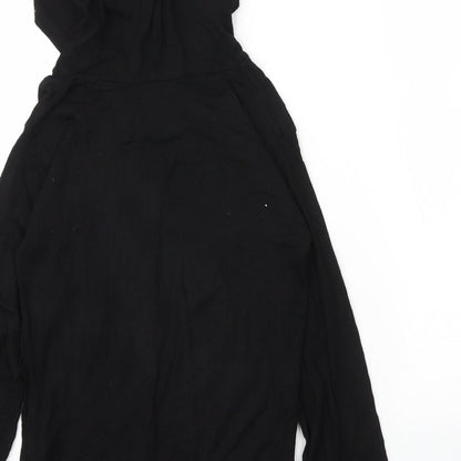 A to Z 4 Kids Girls Black  Viscose Pullover Hoodie Size 11 Years