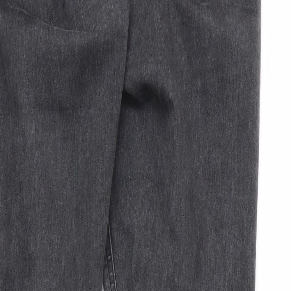Topshop Womens Grey  Cotton Skinny Jeans Size 28 in L28 in Regular Zip