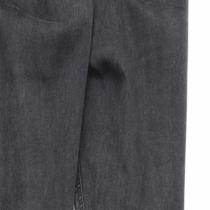 Topshop Womens Grey  Cotton Skinny Jeans Size 28 in L28 in Regular Zip