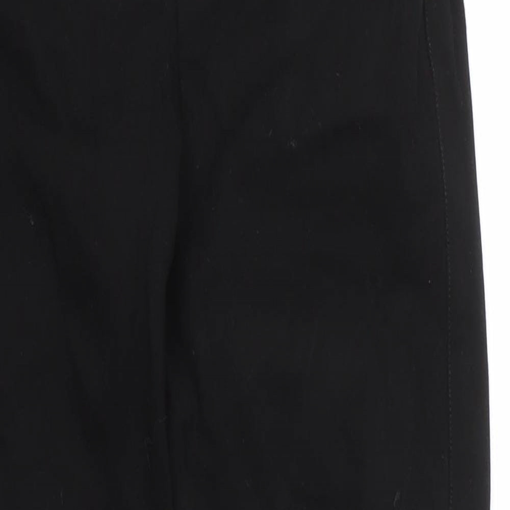 John Whitaker Womens Black  Cotton Carrot Trousers Size 26 in L28 in Regular Zip
