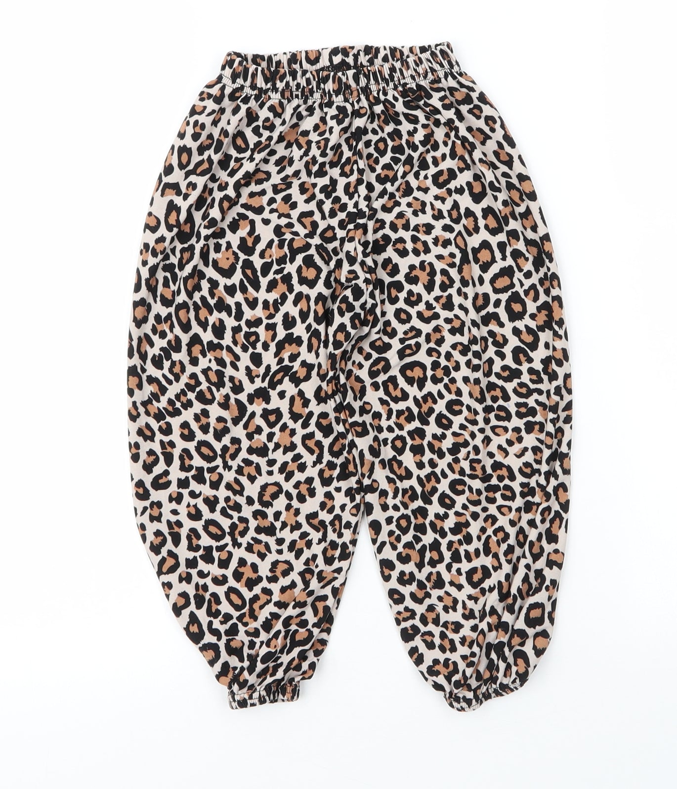 Preworn Girls Beige Animal Print Polyester Bloomer Trousers Size 3 Years  Regular  - Leopard print