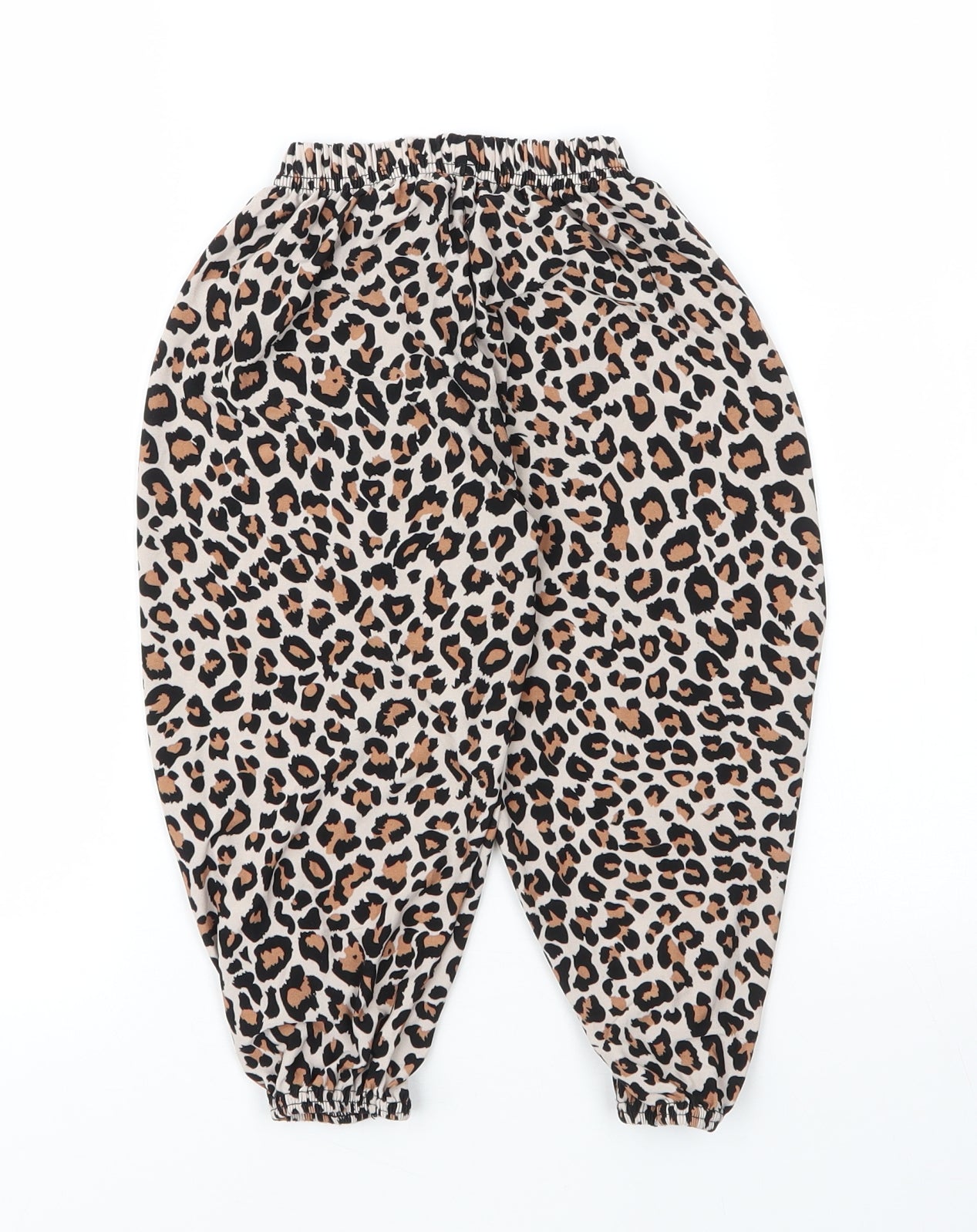 Preworn Girls Beige Animal Print Polyester Bloomer Trousers Size 3 Years  Regular  - Leopard print