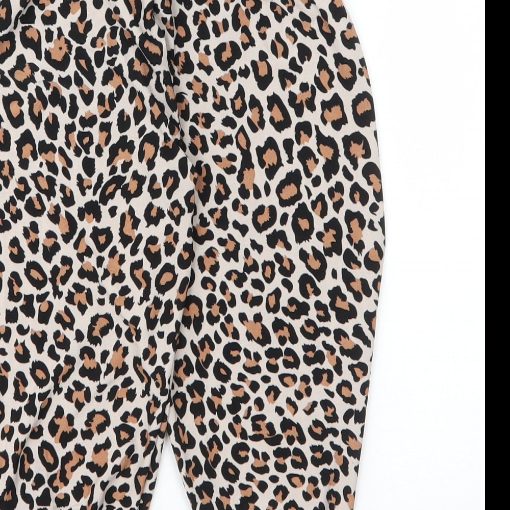 Preworn Girls Beige Animal Print Polyester Bloomer Trousers Size 3 Years  Regular  - Leopard print