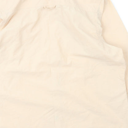 Mens UK Size M Outdoors Beige  Button-Up Long Sleeve Casual Shirt