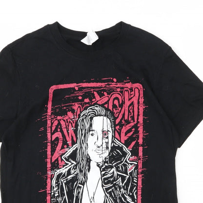 Mens UK Size M Gildan Black  T-Shirt