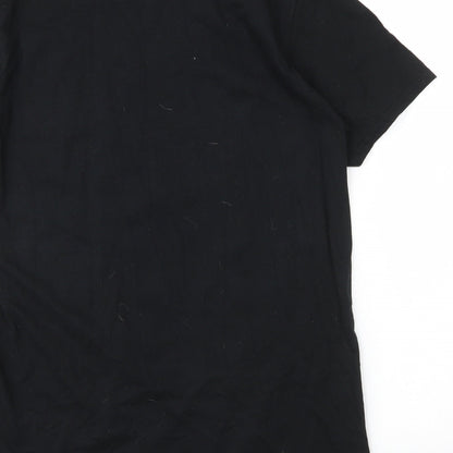 Mens UK Size M Gildan Black  T-Shirt