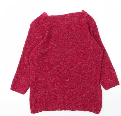Womens UK Size M BM Collection Red Basic Blouse