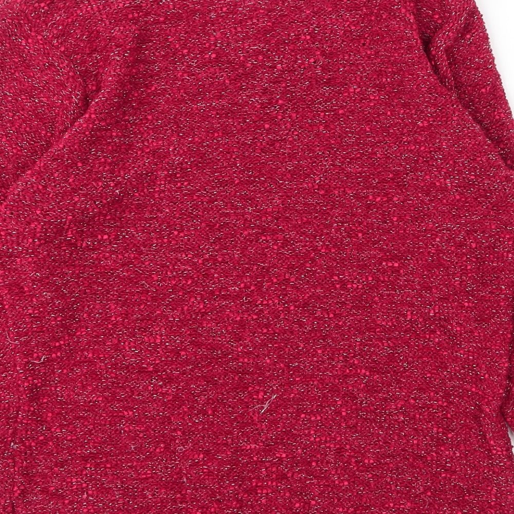 Womens UK Size M BM Collection Red Basic Blouse