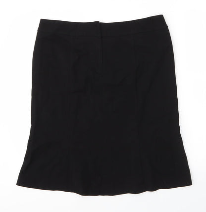 Etam Womens Black  Viscose Trumpet Skirt Size 14   Zip