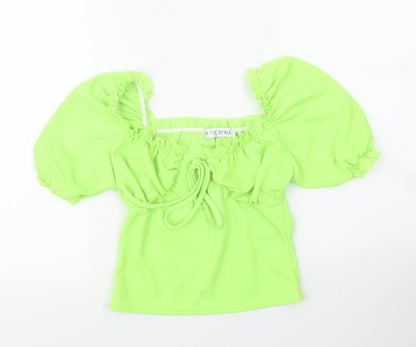 Womens UK Size 8 In the Style Green Basic Blouse