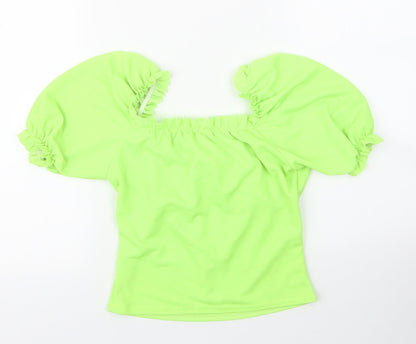 Womens UK Size 8 In the Style Green Basic Blouse