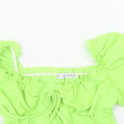 Womens UK Size 8 In the Style Green Basic Blouse