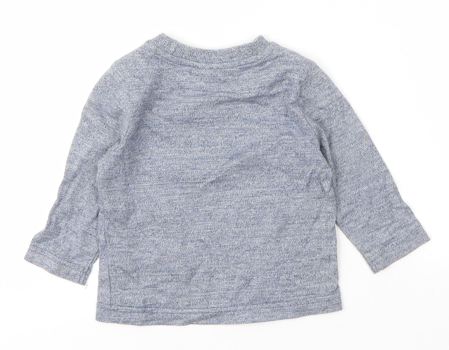 F&F Boys Grey  Cotton Basic T-Shirt Size 6-9 Months Round Neck