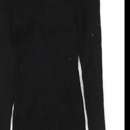 Glamorous Womens Black  Viscose Bodycon  Size 10  V-Neck