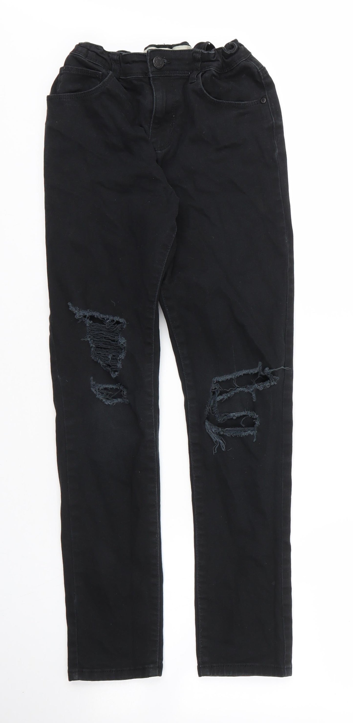Primark Girls Blue  Cotton Skinny Jeans Size 11 Years L26 in Regular Zip