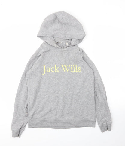 Womens UK Size 6 Jack Wills Grey Pullover Hoodie