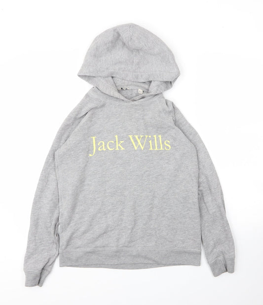 Womens UK Size 6 Jack Wills Grey Pullover Hoodie