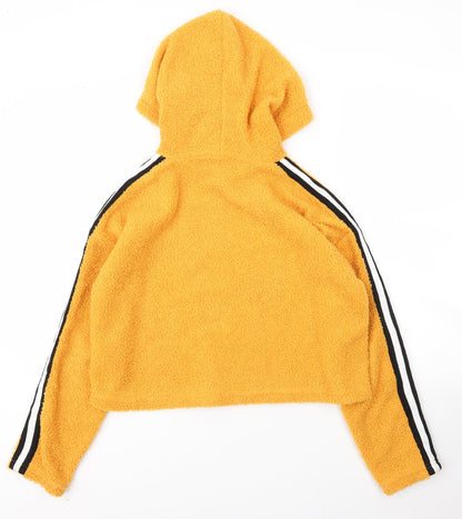 New Look Girls Yellow  Polyester Pullover Hoodie Size 12 Years
