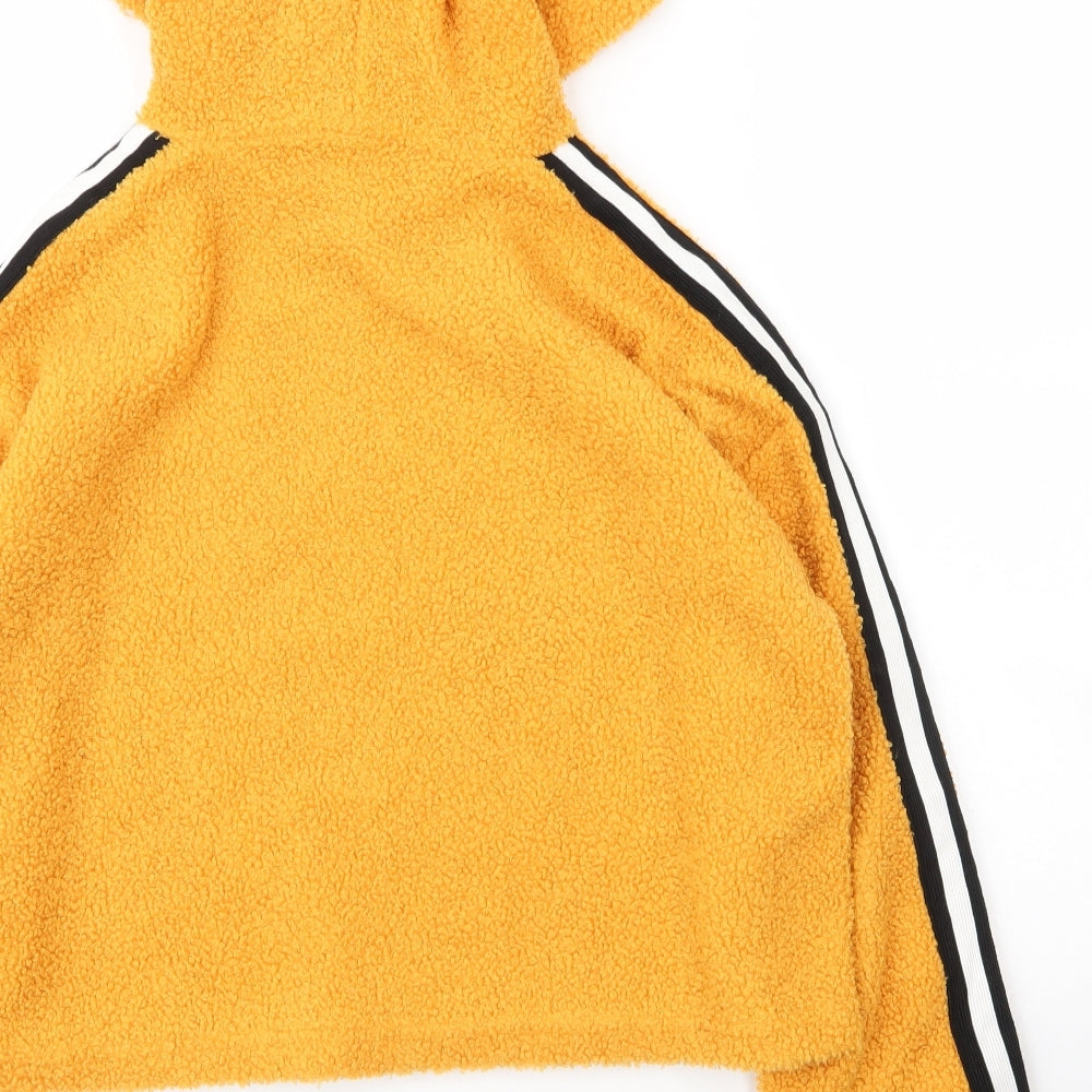 New Look Girls Yellow  Polyester Pullover Hoodie Size 12 Years