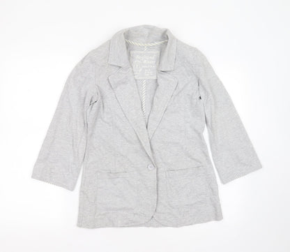 Primark Womens Grey  Cotton Jacket Blazer Size 8