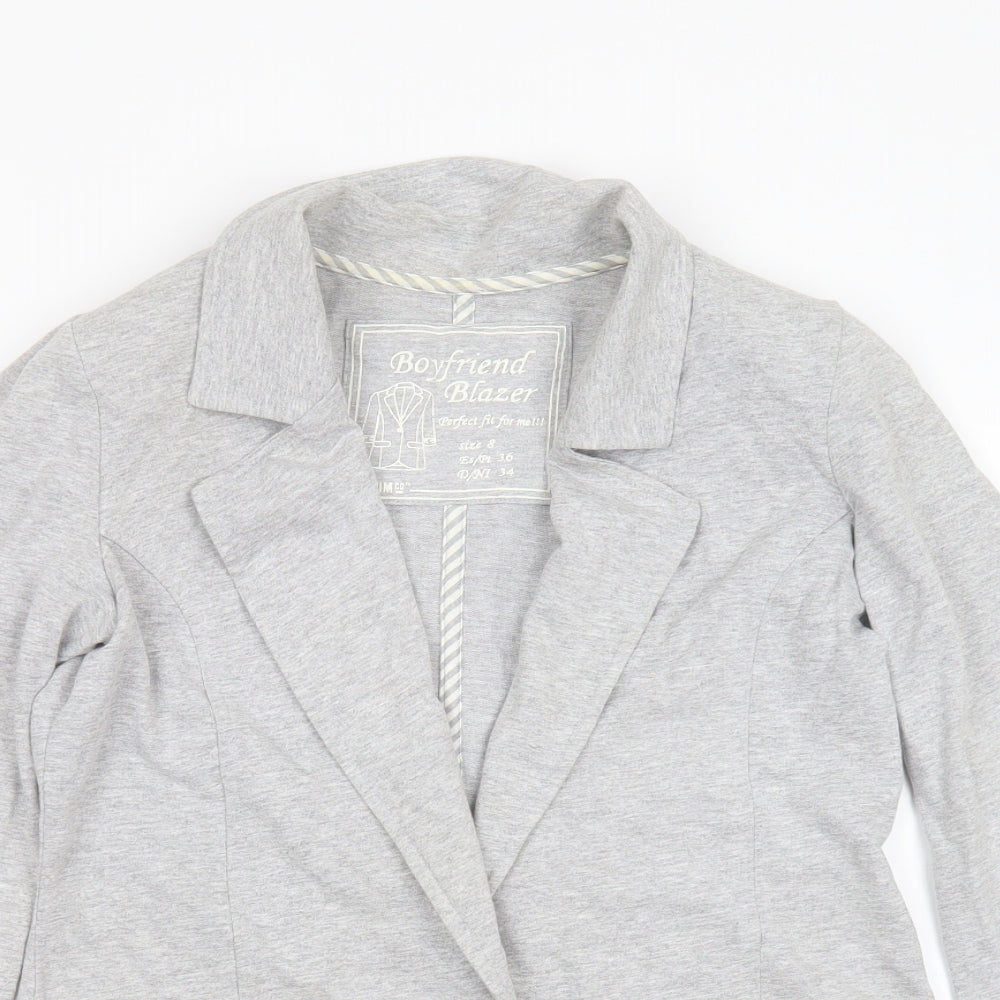 Primark Womens Grey  Cotton Jacket Blazer Size 8