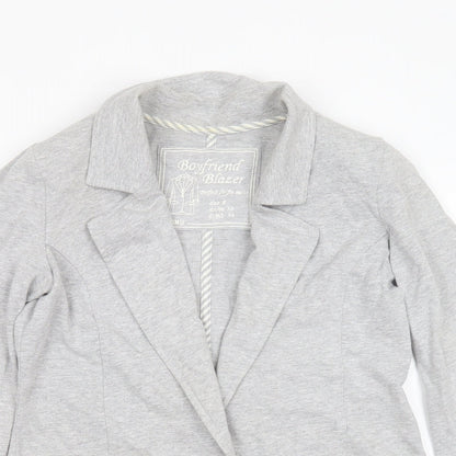 Primark Womens Grey  Cotton Jacket Blazer Size 8