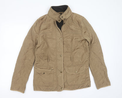 Papaya Womens Beige   Quilted Jacket Size 14  Zip