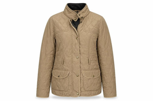 Papaya Womens Beige   Quilted Jacket Size 14  Zip