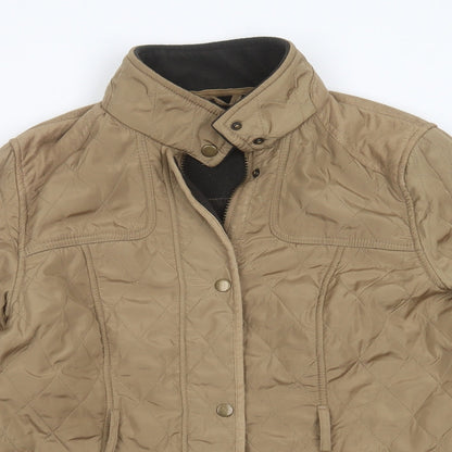 Papaya Womens Beige   Quilted Jacket Size 14  Zip