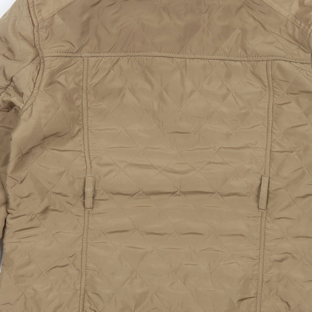 Papaya Womens Beige   Quilted Jacket Size 14  Zip