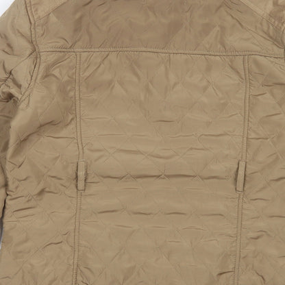 Papaya Womens Beige   Quilted Jacket Size 14  Zip