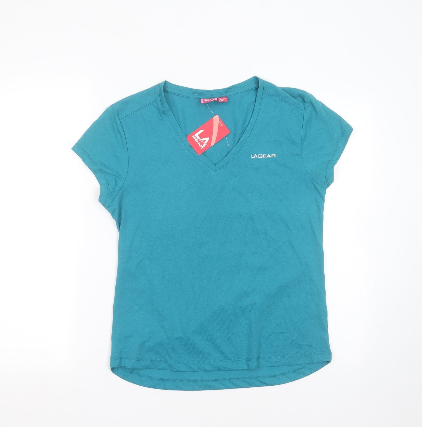 Womens UK Size 10 LA Gear Blue Basic T-Shirt