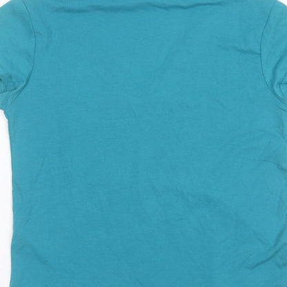 Womens UK Size 10 LA Gear Blue Basic T-Shirt