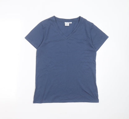 Womens UK Size 10 LA Gear Blue Basic T-Shirt