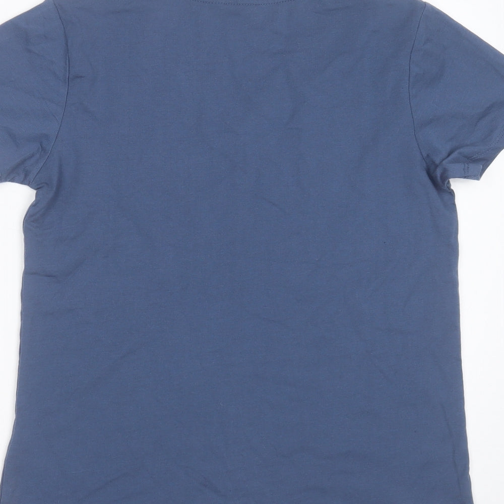 Womens UK Size 10 LA Gear Blue Basic T-Shirt