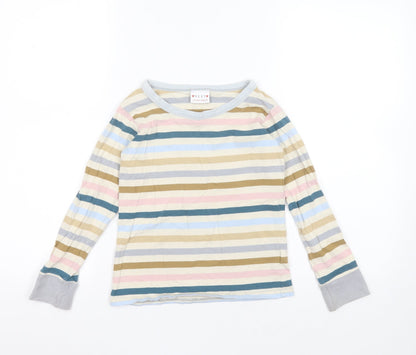 NEXT Girls Multicoloured Striped Cotton Top Pyjama Top Size 8 Years
