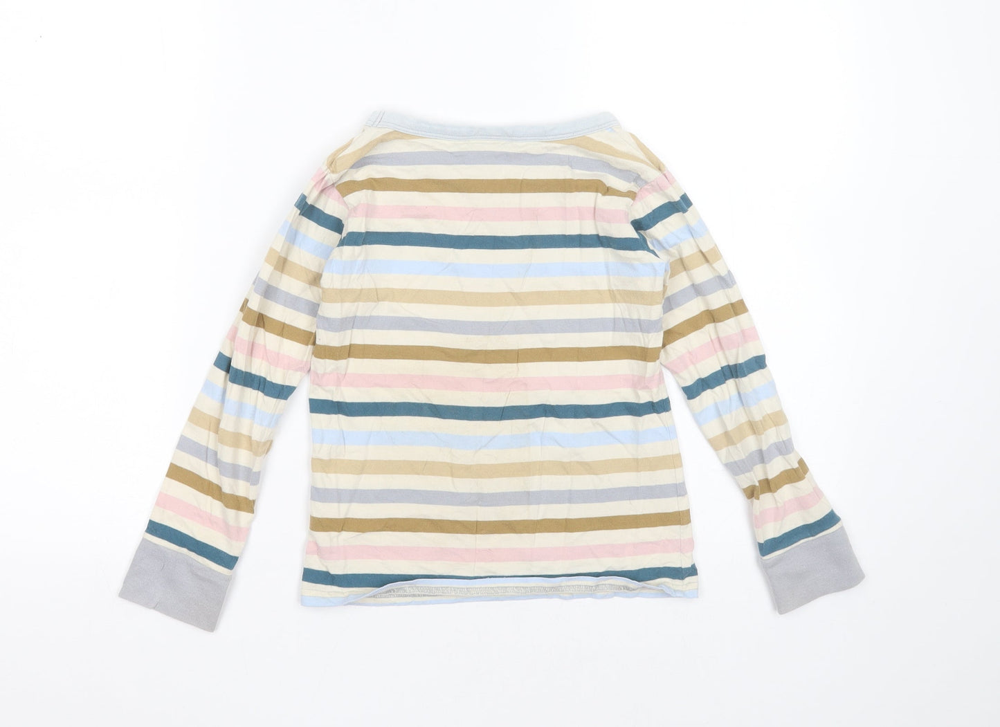 NEXT Girls Multicoloured Striped Cotton Top Pyjama Top Size 8 Years