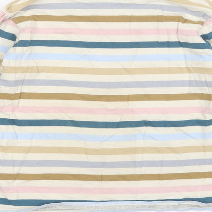 NEXT Girls Multicoloured Striped Cotton Top Pyjama Top Size 8 Years