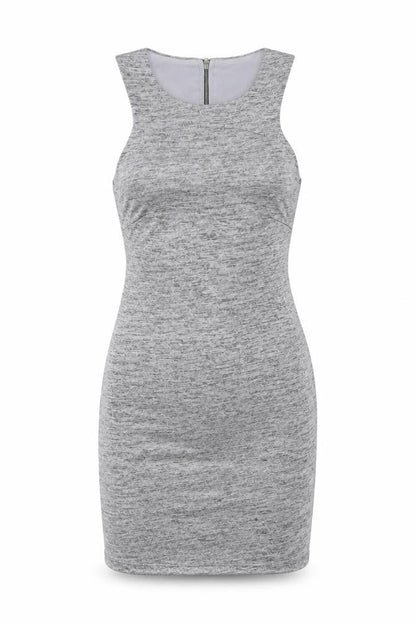 Topshop Womens Silver  Polyester Blend Mini  Size 8  Round Neck