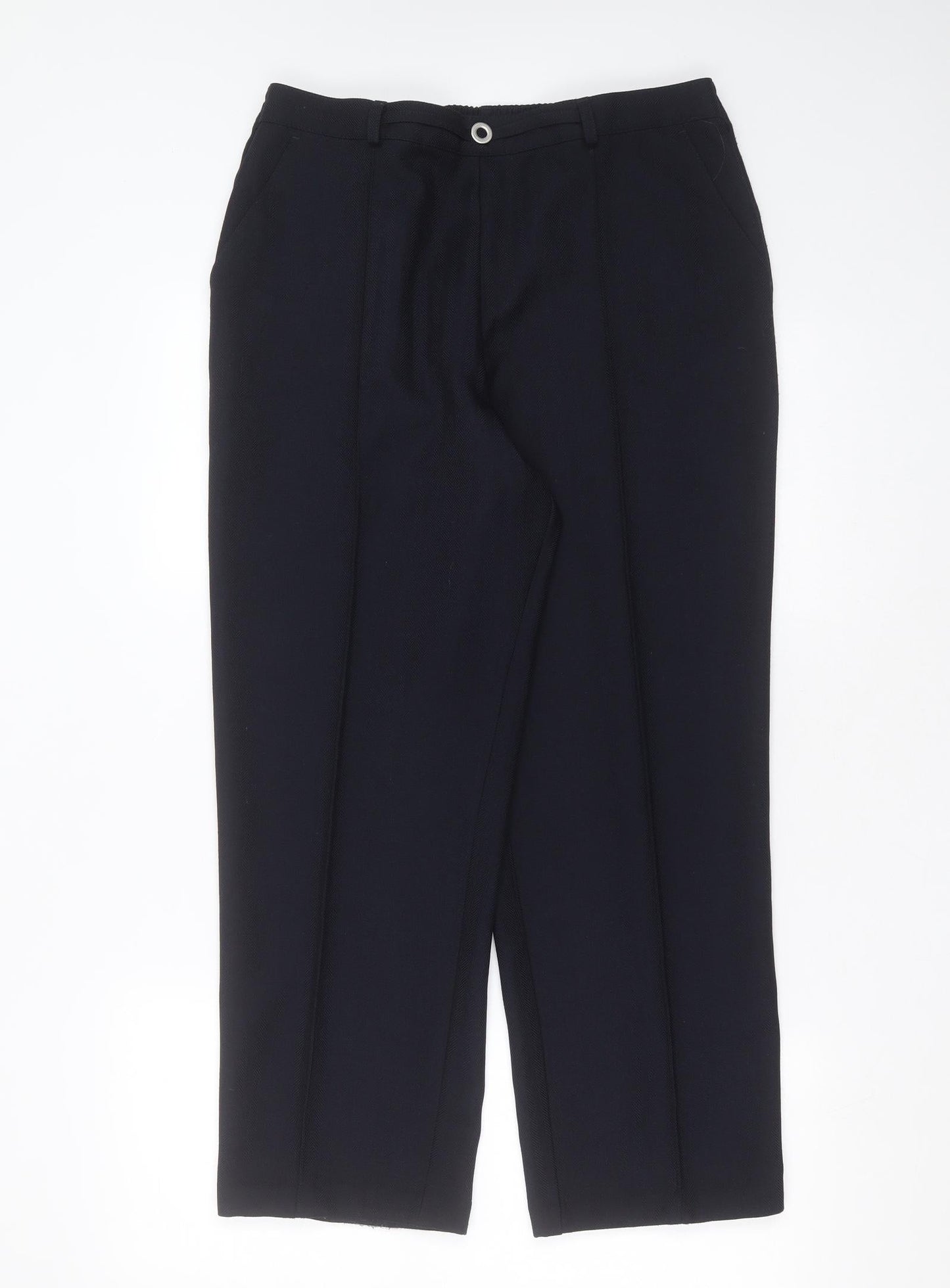 Womens UK Size 14 Marks and Spencer Regular Fit  Blue Trousers