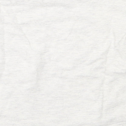 F&F Girls Grey  Cotton Basic T-Shirt Size 6-9 Months Round Neck