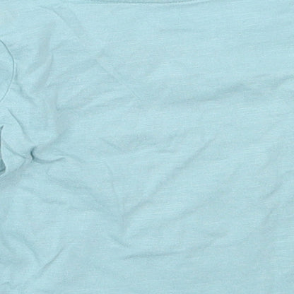 Primark Girls Blue  Cotton Basic T-Shirt Size 6-9 Months Round Neck