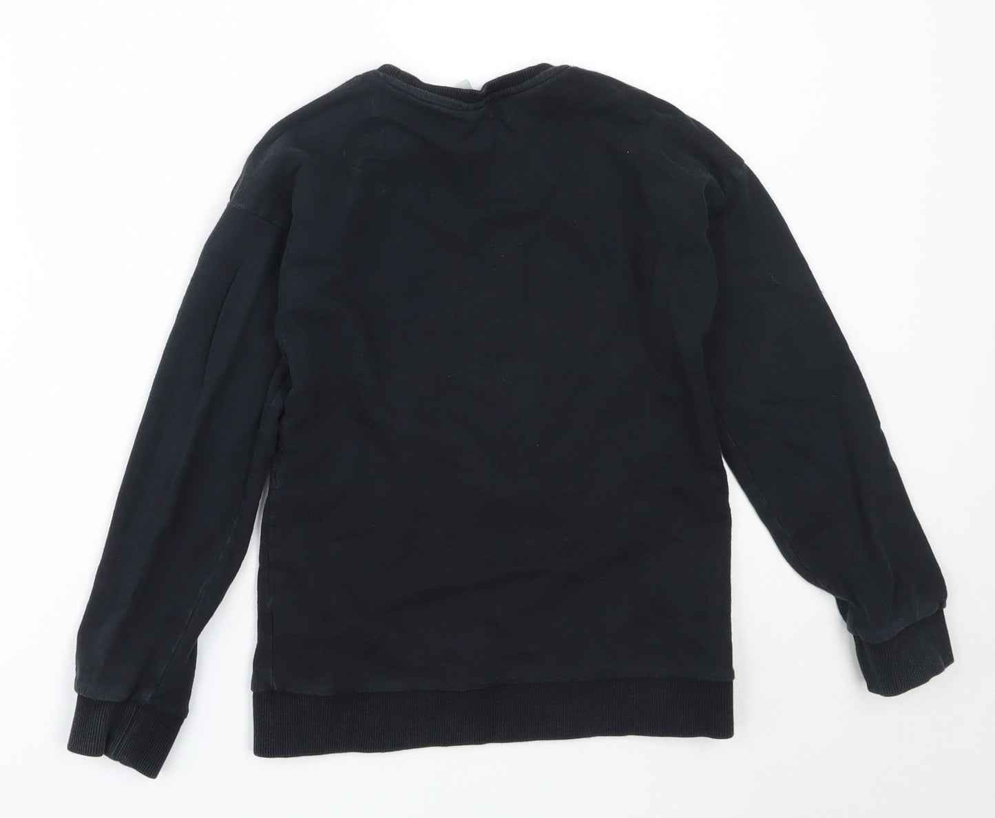 TU Girls Black  Cotton Pullover Sweatshirt Size 10 Years
