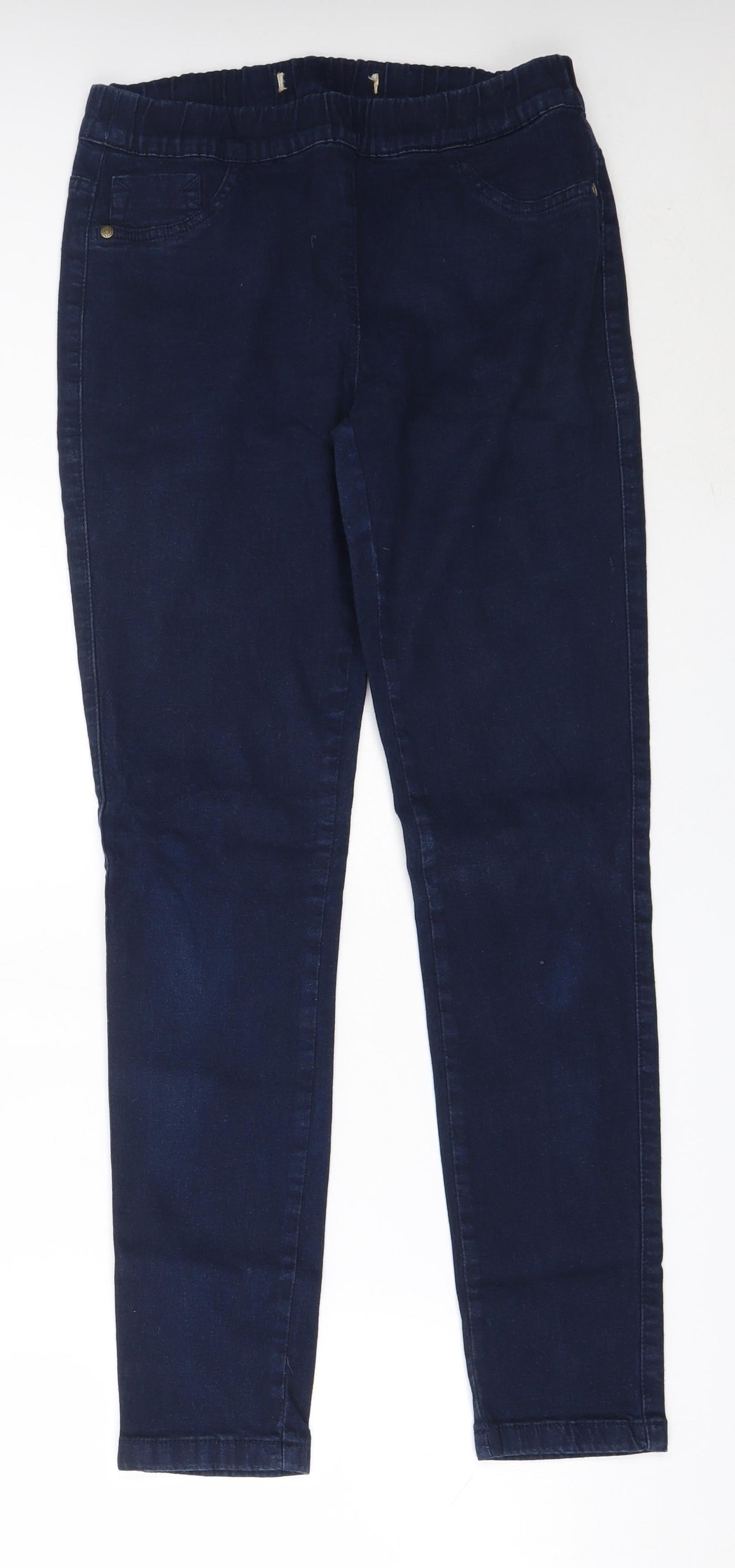 TU Womens Blue  Cotton Jegging Jeans Size 12 L29.5 in Regular