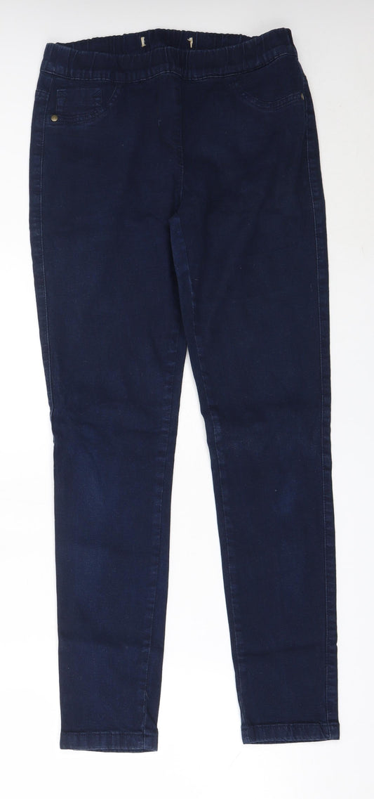 TU Womens Blue  Cotton Jegging Jeans Size 12 L29.5 in Regular