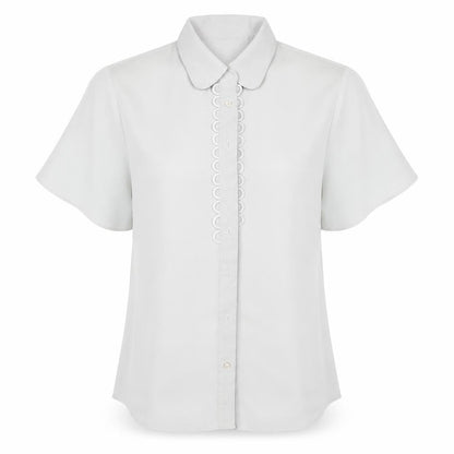 Womens UK Size 12 BHS Grey Basic Button-Up