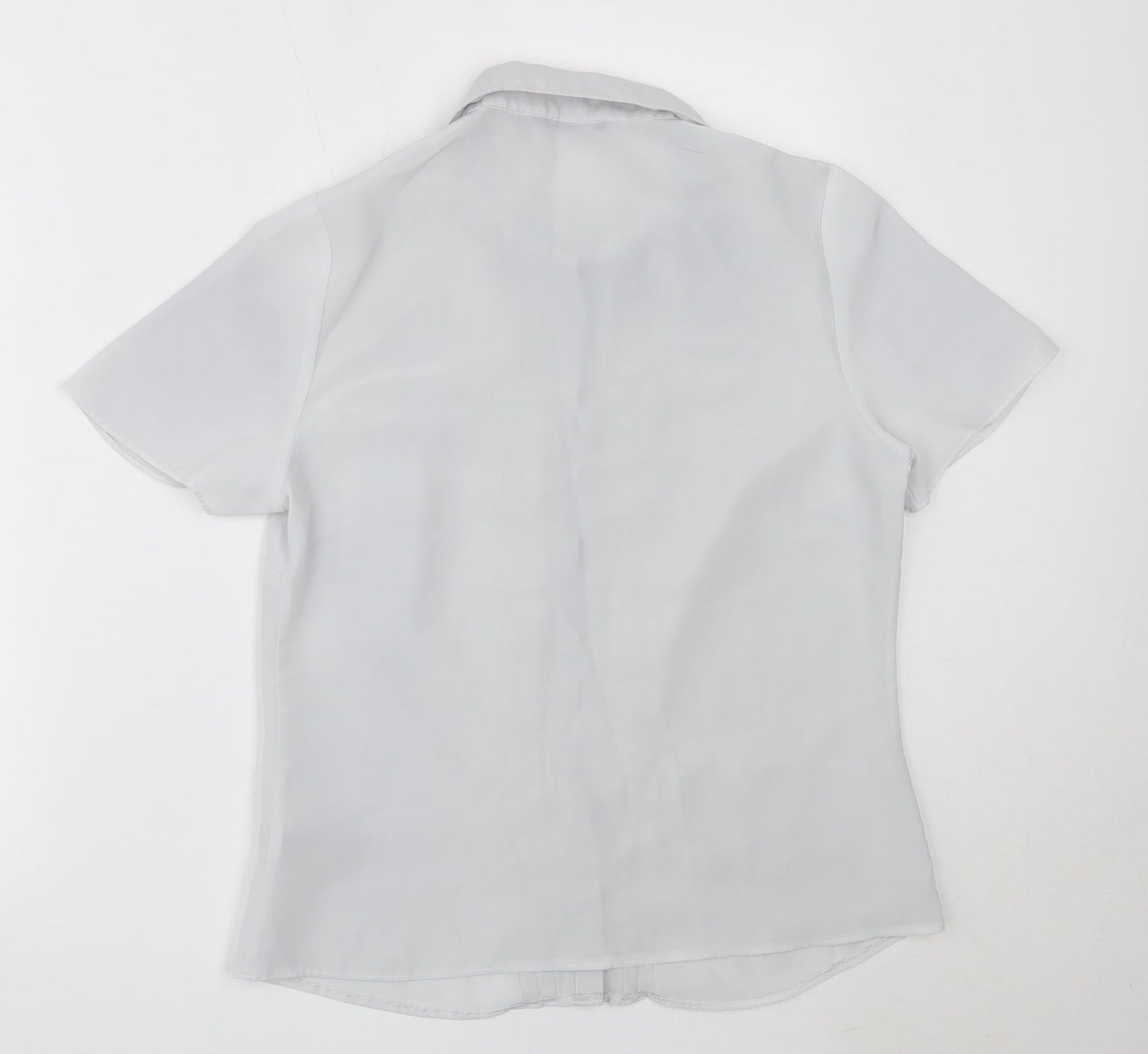 Womens UK Size 12 BM Collection Grey Basic Button-Up
